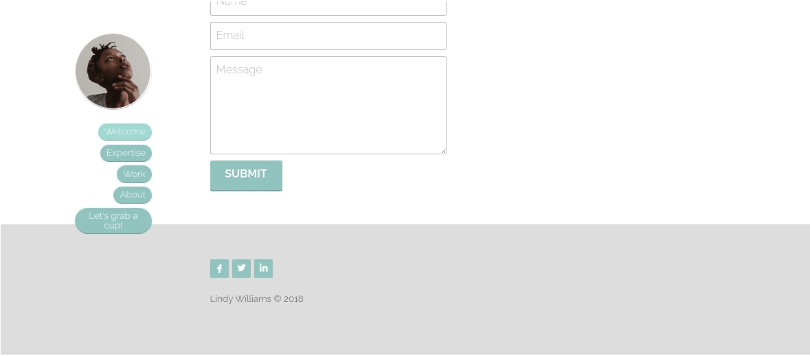 null Social Media Integration template on Strikingly